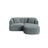 Campi 3-Sitzer Ecksofa, Rechte Seite, aus Cord in Dunkelgrau (Lincoln 94D), 180x156x70 cm von Cosmopolitan Design – Bild 1