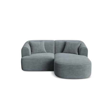 Campi 3-Sitzer Ecksofa, Rechte Seite, aus Cord in Dunkelgrau (Lincoln 94D), 180x156x70 cm von Cosmopolitan Design – Bild 1