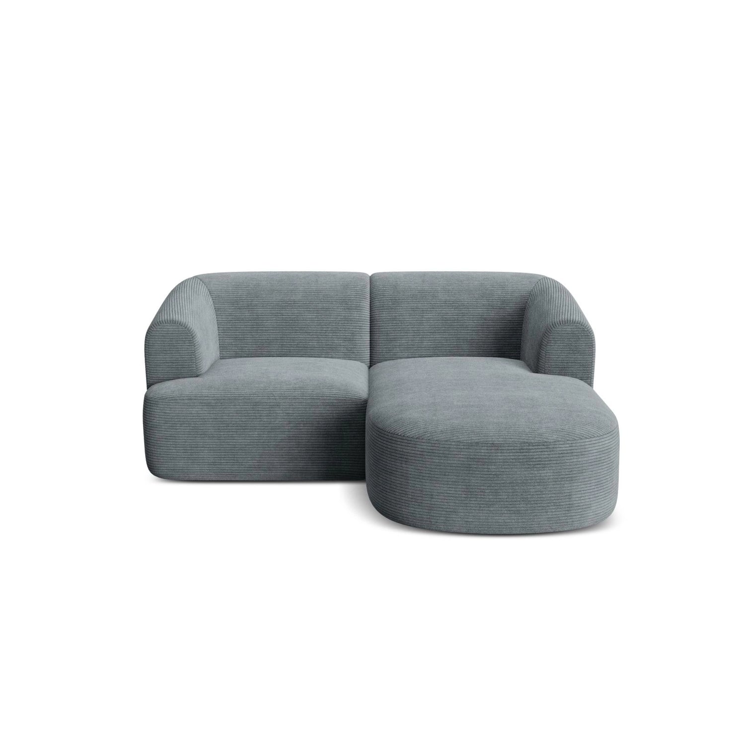 Campi 3-Sitzer Ecksofa, Rechte Seite, aus Cord in Dunkelgrau (Lincoln 94D), 180x156x70 cm von Cosmopolitan Design – Bild 4