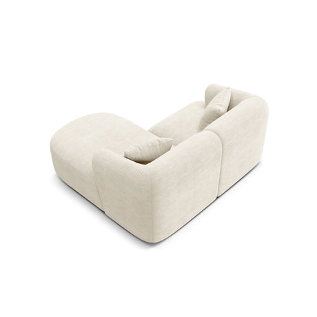 Campi 3-Sitzer Ecksofa, Rechte Seite, aus Cord in Elfenbein (Lincoln 01D), 180x156x70 cm von Cosmopolitan Design – Bild 5
