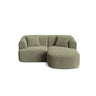 Campi 3-Sitzer Ecksofa, Rechte Seite, aus Cord in Moosgrün (Lincoln 37D), 180x156x70 cm von Cosmopolitan Design – Bild 1