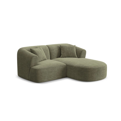 Campi 3-Sitzer Ecksofa, Rechte Seite, aus Cord in Moosgrün (Lincoln 37D), 180x156x70 cm von Cosmopolitan Design – Bild 3