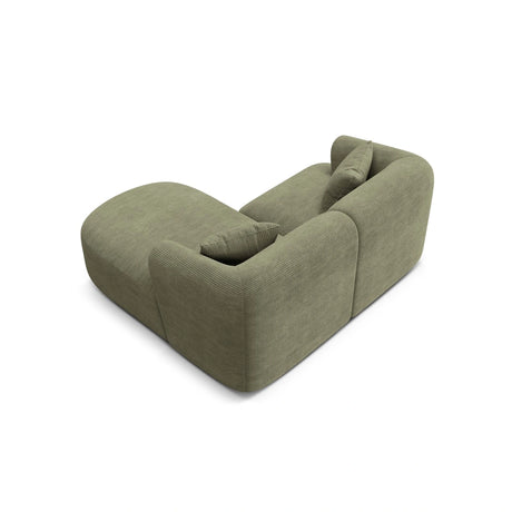 Campi 3-Sitzer Ecksofa, Rechte Seite, aus Cord in Moosgrün (Lincoln 37D), 180x156x70 cm von Cosmopolitan Design – Bild 5