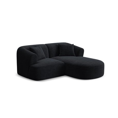 Campi 3-Sitzer Ecksofa, Rechte Seite, aus Cord in Schwarz (Lincoln 100D), 180x156x70 cm von Cosmopolitan Design – Bild 3
