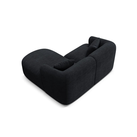 Campi 3-Sitzer Ecksofa, Rechte Seite, aus Cord in Schwarz (Lincoln 100D), 180x156x70 cm von Cosmopolitan Design – Bild 5