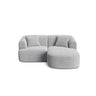 Campi 3-Sitzer Ecksofa, Rechte Seite, aus Cord in Silber (Lincoln 84D), 180x156x70 cm von Cosmopolitan Design – Bild 1