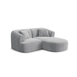Campi 3-Sitzer Ecksofa, Rechte Seite, aus Cord in Silber (Lincoln 84D), 180x156x70 cm von Cosmopolitan Design – Bild 3