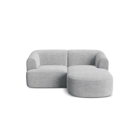 Campi 3-Sitzer Ecksofa, Rechte Seite, aus Cord in Silber (Lincoln 84D), 180x156x70 cm von Cosmopolitan Design – Bild 4