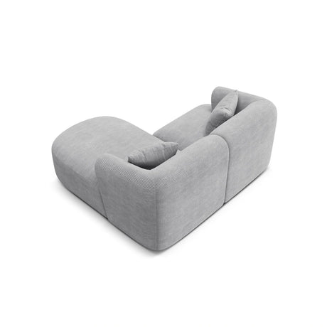 Campi 3-Sitzer Ecksofa, Rechte Seite, aus Cord in Silber (Lincoln 84D), 180x156x70 cm von Cosmopolitan Design – Bild 5