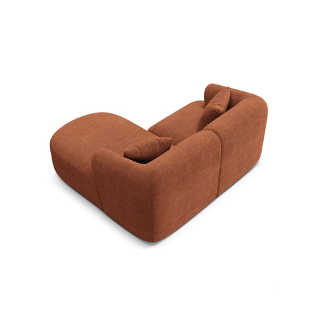 Campi 3-Sitzer Ecksofa, Rechte Seite, aus Cord in Terrakotta (Lincoln 52D), 180x156x70 cm von Cosmopolitan Design – Bild 5