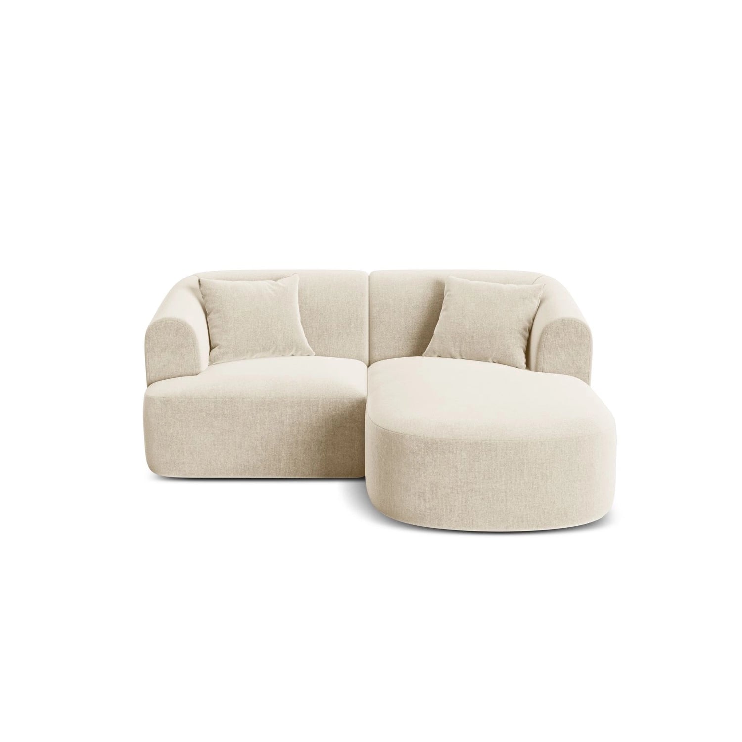 Campi 3-Sitzer Ecksofa, Rechte Seite, aus Samt, Cord oder Strukturstoff, 180x156x70 cm von Cosmopolitan Design – Bild 1