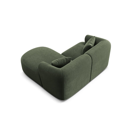 Campi 3-Sitzer Ecksofa, Rechte Seite, aus Samt in Grün (Vogue 11), 180x156x70 cm von Cosmopolitan Design – Bild 6