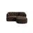 Campi 3-Sitzer Ecksofa, Rechte Seite, aus Samt in Schokolade (Vogue 6), 180x156x70 cm von Cosmopolitan Design – Bild 1