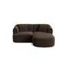 Campi 3-Sitzer Ecksofa, Rechte Seite, aus Samt in Schokolade (Vogue 6), 180x156x70 cm von Cosmopolitan Design – Bild 1