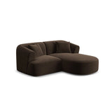 Campi 3-Sitzer Ecksofa, Rechte Seite, aus Samt in Schokolade (Vogue 6), 180x156x70 cm von Cosmopolitan Design – Bild 4
