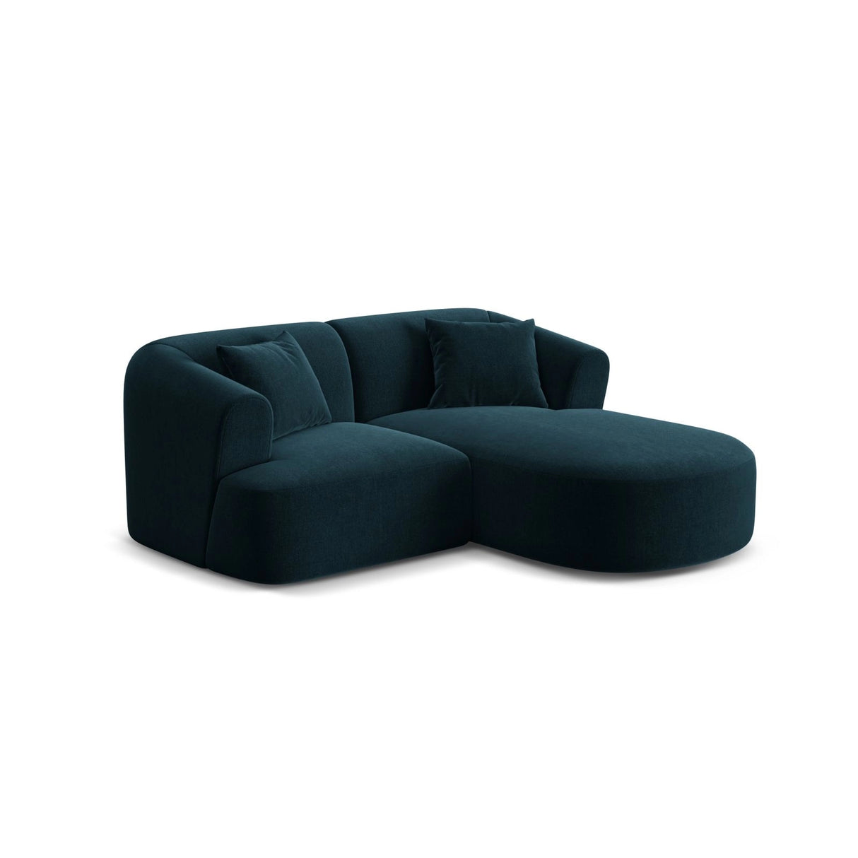 Campi 3-Sitzer Ecksofa, Rechte Seite, aus Samt in Tiefes Petrol (Vogue 13), 180x156x70 cm von Cosmopolitan Design – Bild 4