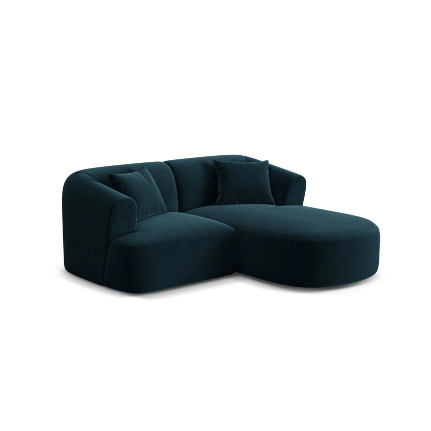 Campi 3-Sitzer Ecksofa, Rechte Seite, aus Samt in Tiefes Petrol (Vogue 13), 180x156x70 cm von Cosmopolitan Design – Bild 4
