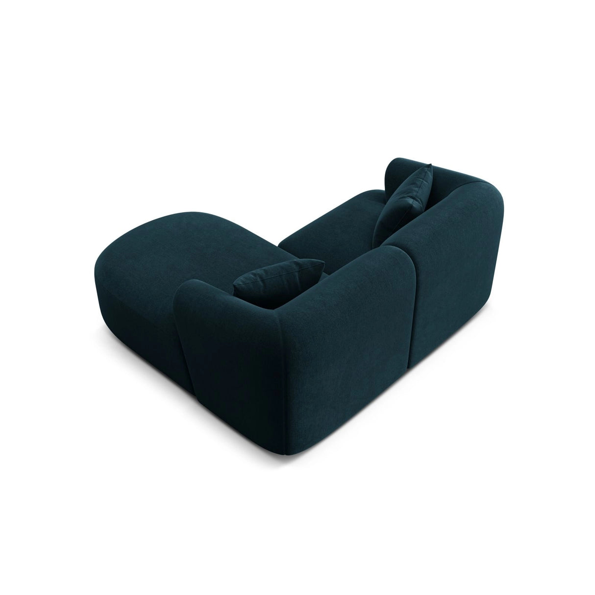Campi 3-Sitzer Ecksofa, Rechte Seite, aus Samt in Tiefes Petrol (Vogue 13), 180x156x70 cm von Cosmopolitan Design – Bild 6
