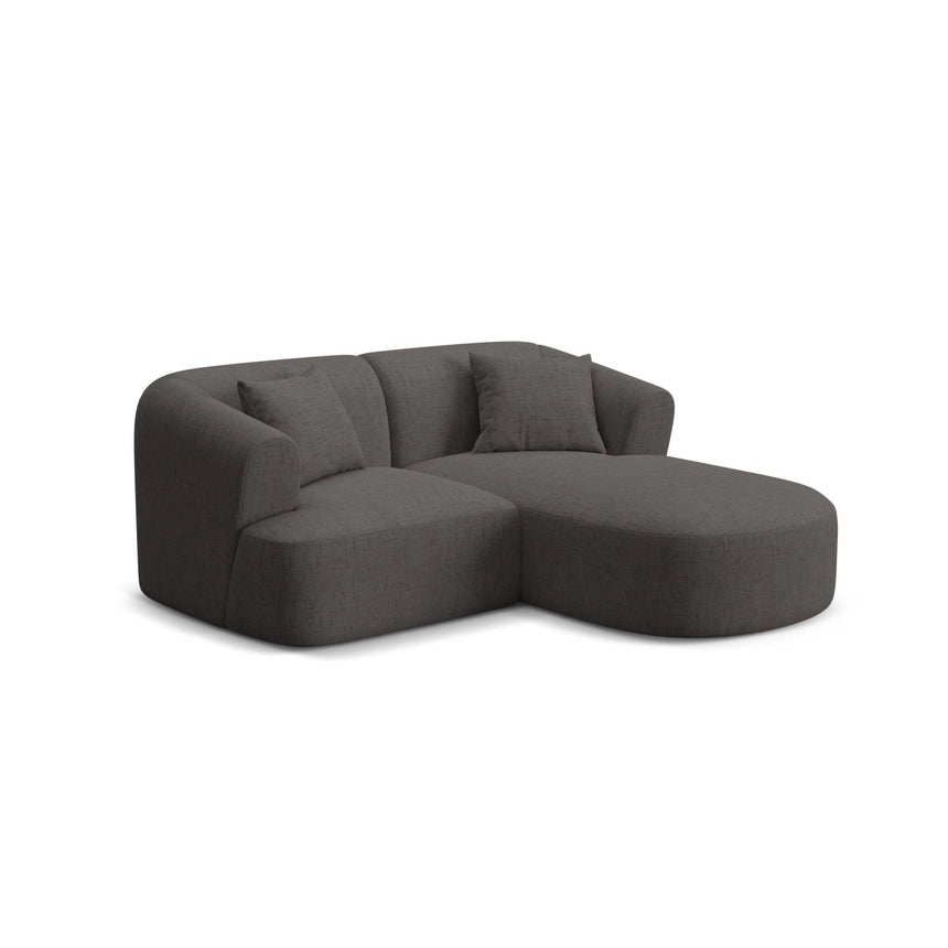 Campi 3-Sitzer Ecksofa, Rechte Seite, aus Strukturierter Stoff in Grau (Moly 85), 180x156x70 cm von Cosmopolitan Design – Bild 3
