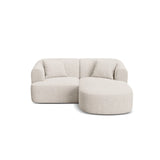 Campi 3-Sitzer Ecksofa, Rechte Seite, aus Strukturierter Stoff in Hellbeige (Moly 02), 180x156x70 cm von Cosmopolitan Design – Bild 1