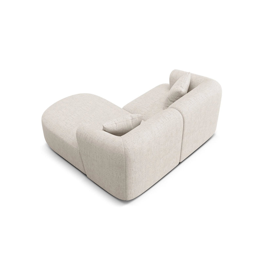 Campi 3-Sitzer Ecksofa, Rechte Seite, aus Strukturierter Stoff in Hellbeige (Moly 02), 180x156x70 cm von Cosmopolitan Design – Bild 5