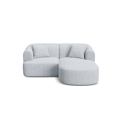 Campi 3-Sitzer Ecksofa, Rechte Seite, aus Strukturierter Stoff in Hellgrau (Moly 70), 180x156x70 cm von Cosmopolitan Design – Bild 1