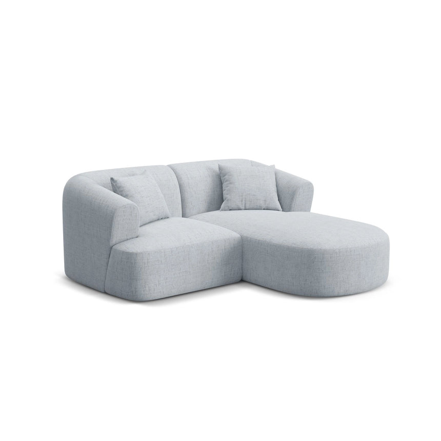 Campi 3-Sitzer Ecksofa, Rechte Seite, aus Strukturierter Stoff in Hellgrau (Moly 70), 180x156x70 cm von Cosmopolitan Design – Bild 3