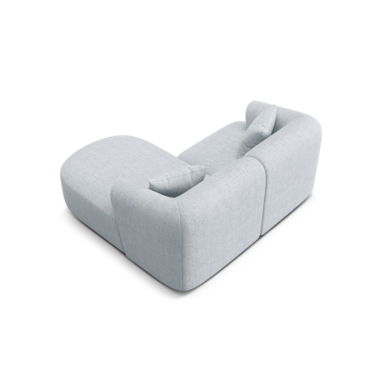 Campi 3-Sitzer Ecksofa, Rechte Seite, aus Strukturierter Stoff in Hellgrau (Moly 70), 180x156x70 cm von Cosmopolitan Design – Bild 5