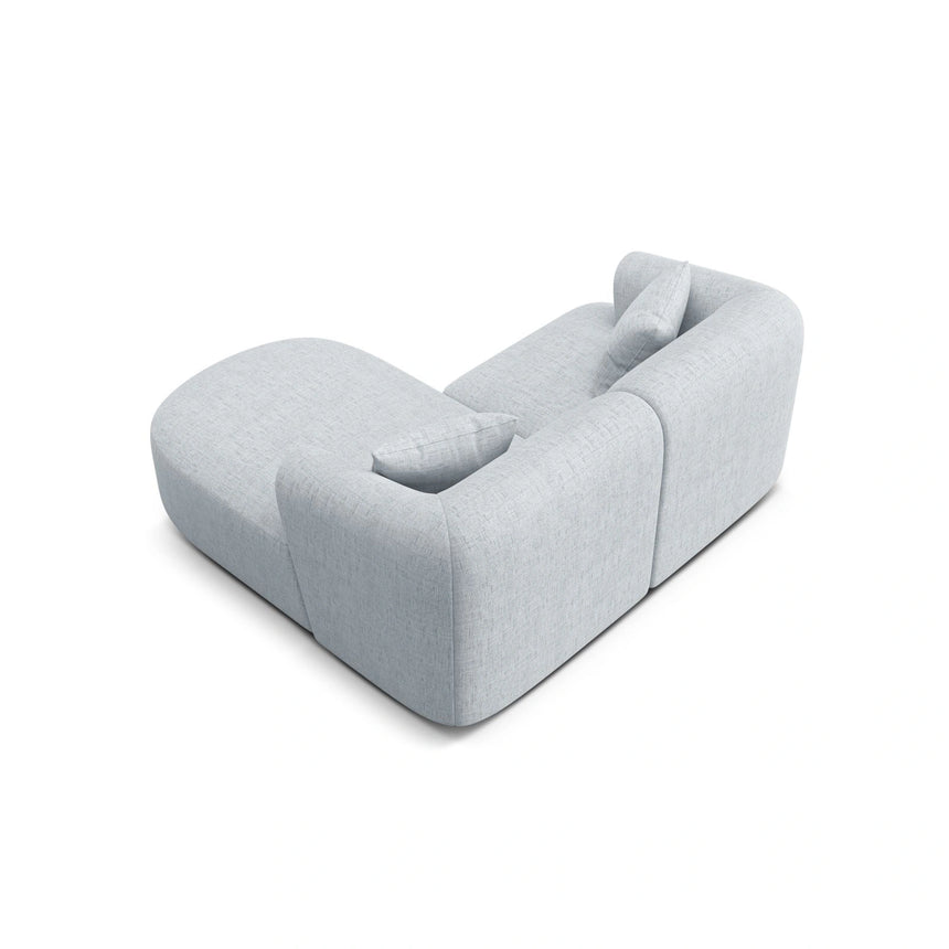 Campi 3-Sitzer Ecksofa, Rechte Seite, aus Strukturierter Stoff in Hellgrau (Moly 70), 180x156x70 cm von Cosmopolitan Design – Bild 5