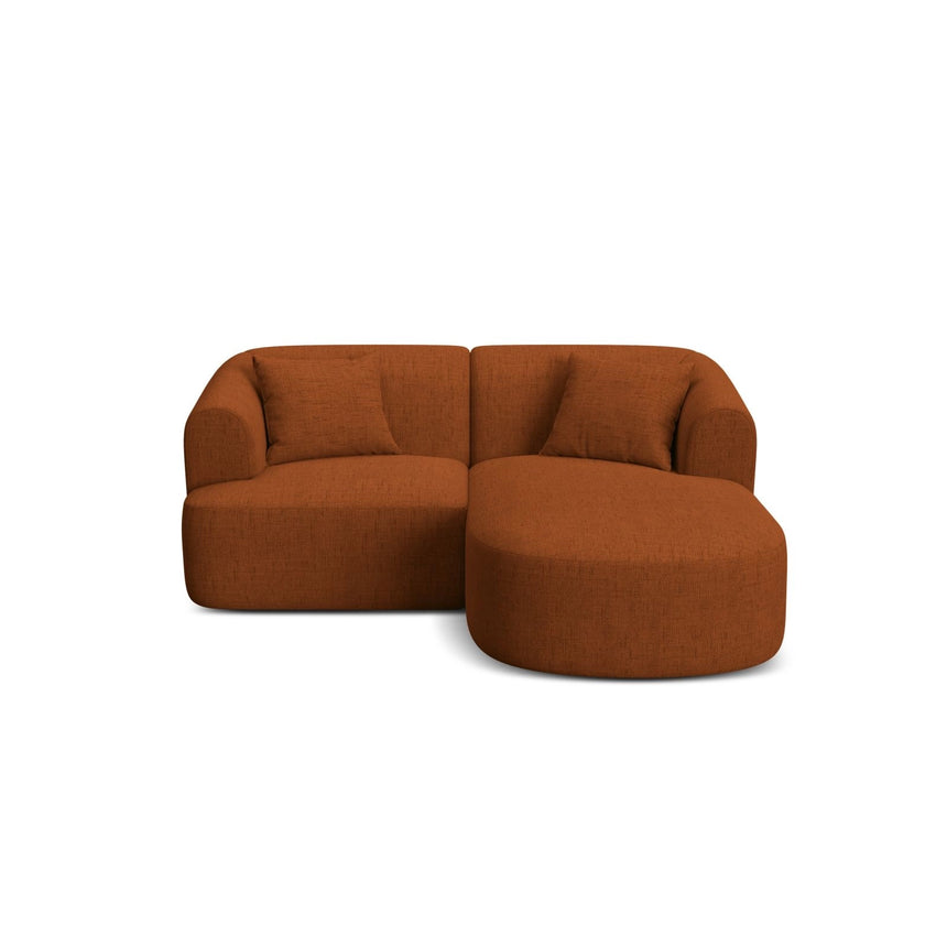 Campi 3-Sitzer Ecksofa, Rechte Seite, aus Strukturierter Stoff in Ziegelstein (Moly 54), 180x156x70 cm von Cosmopolitan Design – Bild 1