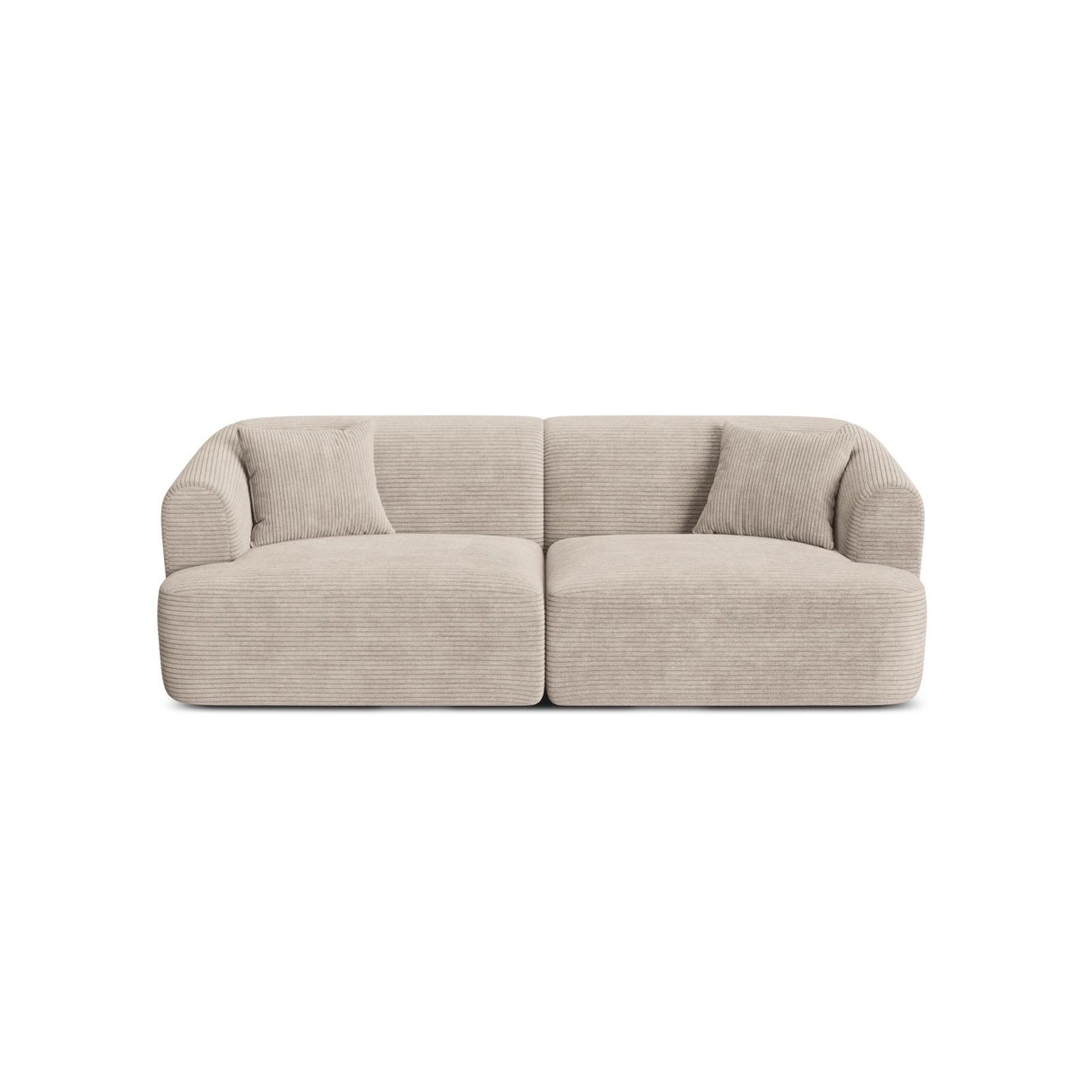 Campi 3-Sitzer Sofa aus Cord in Cappuccino (Lincoln 09D), 220x90x70 cm von Cosmopolitan Design – Bild 1