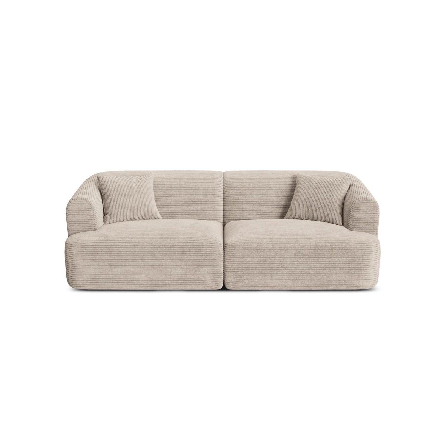 Campi 3-Sitzer Sofa aus Cord in Cappuccino (Lincoln 09D), 220x90x70 cm von Cosmopolitan Design – Bild 1