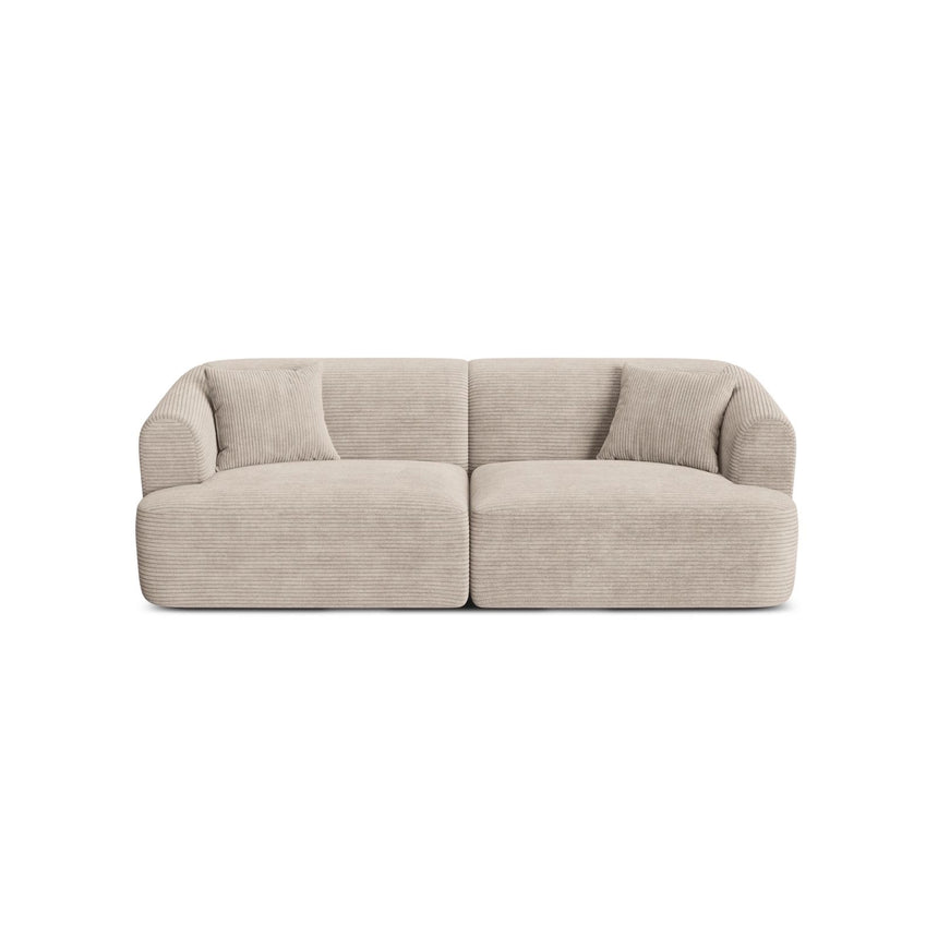Campi 3-Sitzer Sofa aus Cord in Cappuccino (Lincoln 09D), 220x90x70 cm von Cosmopolitan Design – Bild 1