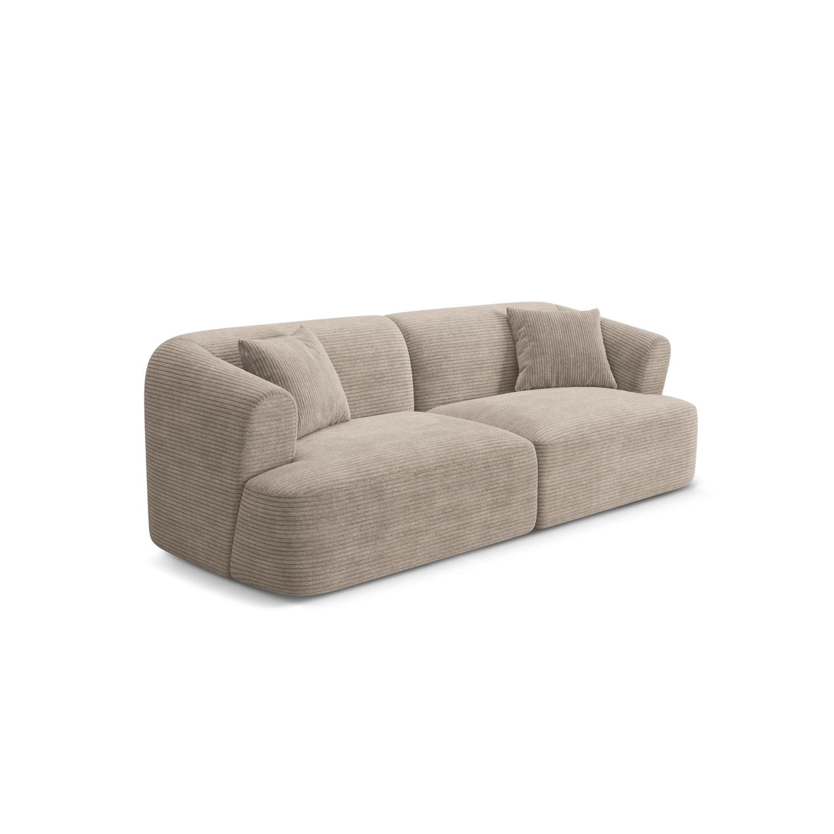 Campi 3-Sitzer Sofa aus Cord in Cappuccino (Lincoln 09D), 220x90x70 cm von Cosmopolitan Design – Bild 3