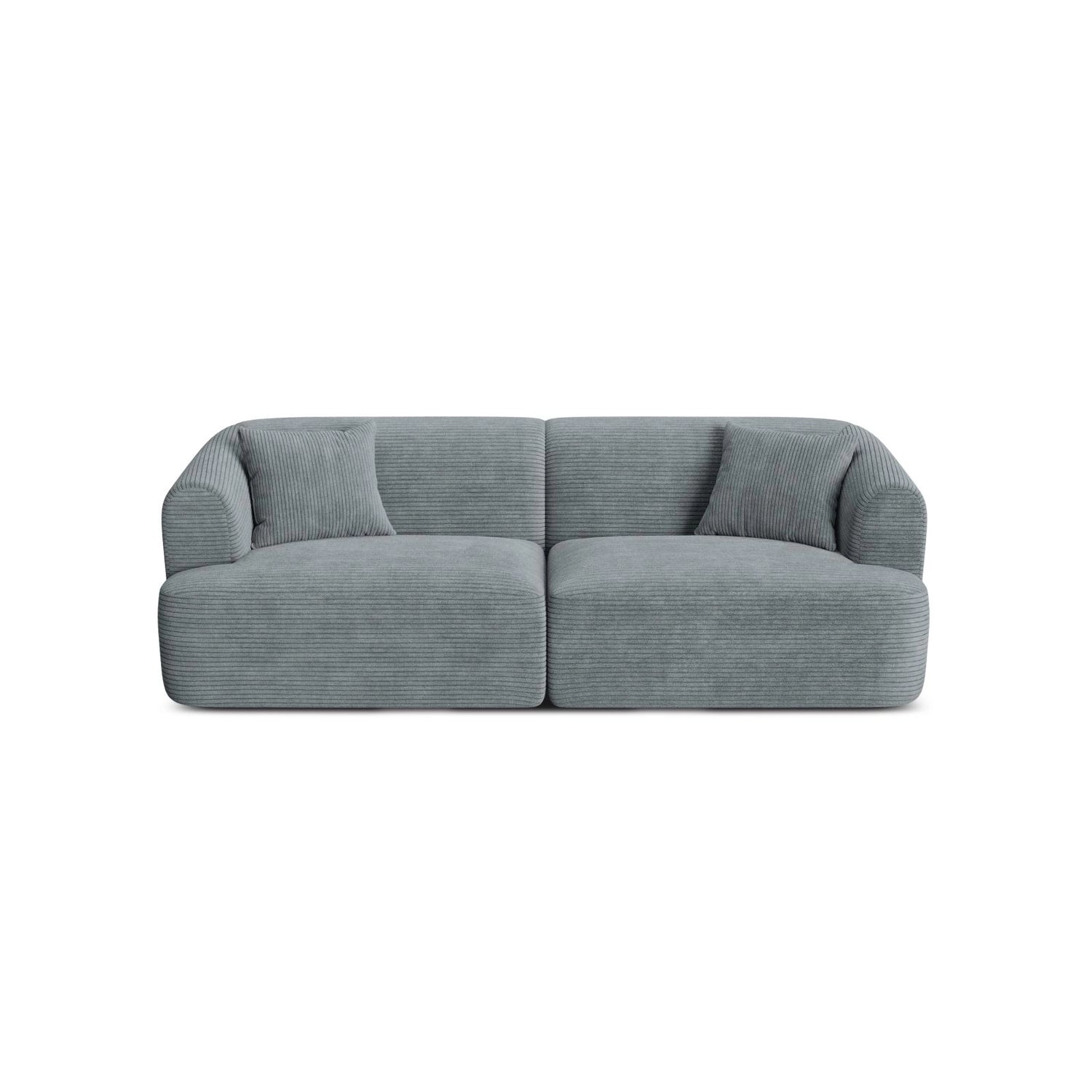 Campi 3-Sitzer Sofa aus Cord in Dunkelgrau (Lincoln 94D), 220x90x70 cm von Cosmopolitan Design – Bild 1