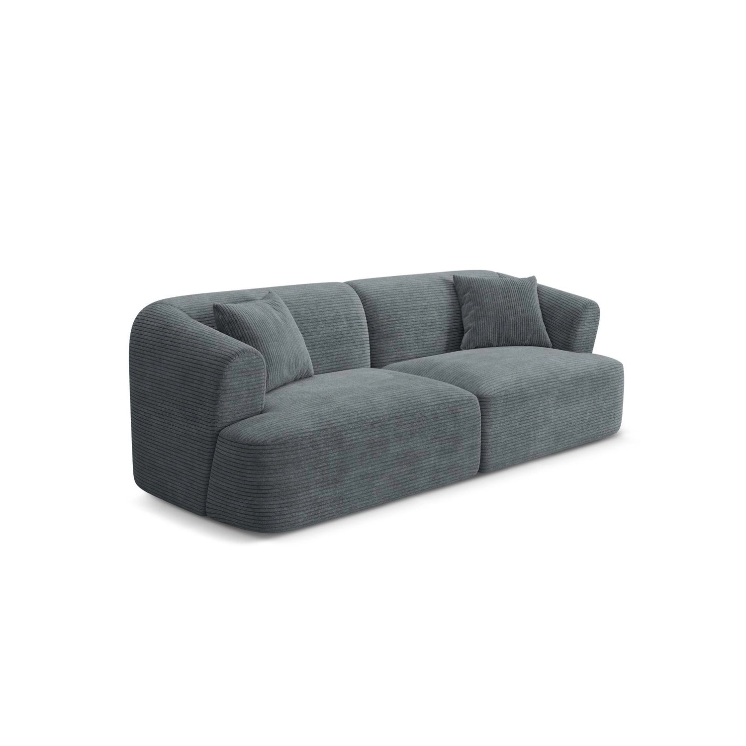 Campi 3-Sitzer Sofa aus Cord in Dunkelgrau (Lincoln 94D), 220x90x70 cm von Cosmopolitan Design – Bild 3