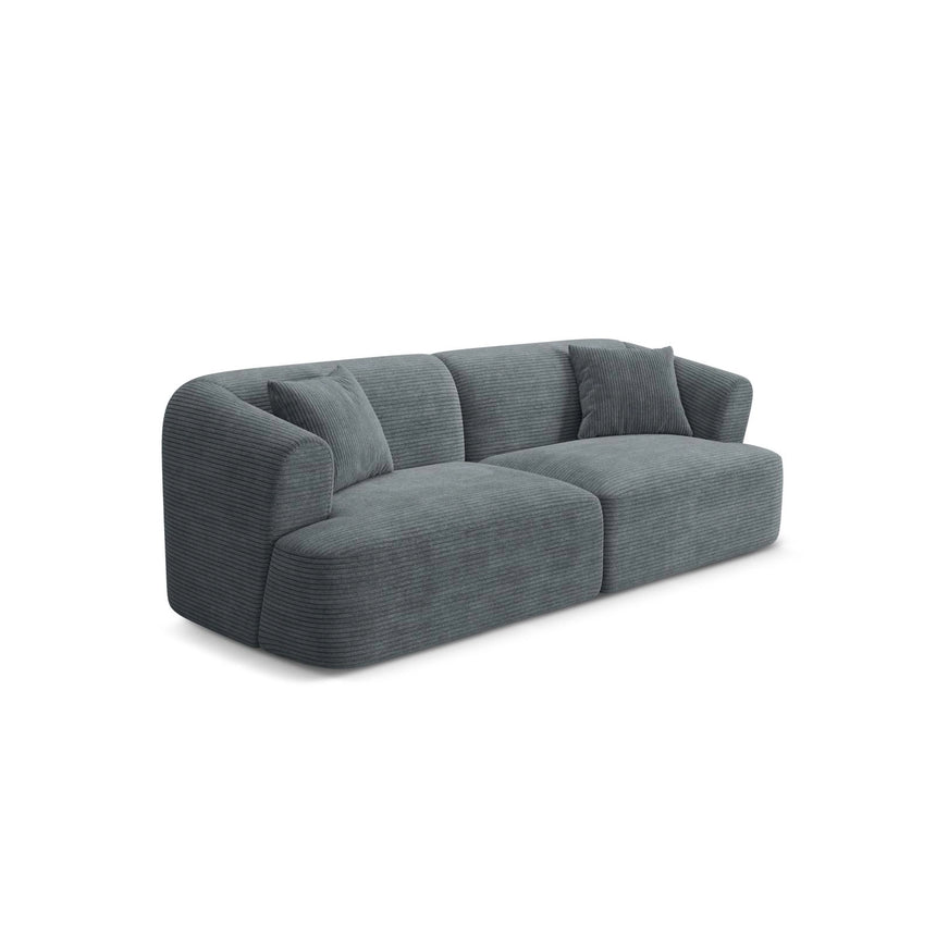 Campi 3-Sitzer Sofa aus Cord in Dunkelgrau (Lincoln 94D), 220x90x70 cm von Cosmopolitan Design – Bild 3