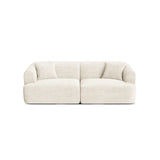 Campi 3-Sitzer Sofa aus Cord in Elfenbein (Lincoln 01D), 220x90x70 cm von Cosmopolitan Design – Bild 1