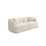 Campi 3-Sitzer Sofa aus Cord in Elfenbein (Lincoln 01D), 220x90x70 cm von Cosmopolitan Design – Bild 3