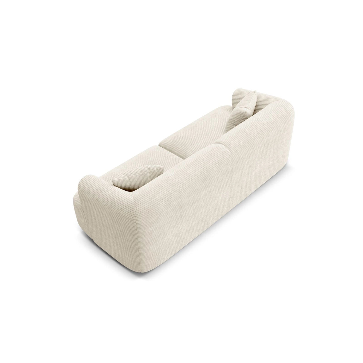 Campi 3-Sitzer Sofa aus Cord in Elfenbein (Lincoln 01D), 220x90x70 cm von Cosmopolitan Design – Bild 5