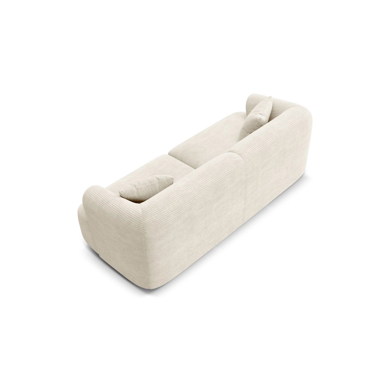 Campi 3-Sitzer Sofa aus Cord in Elfenbein (Lincoln 01D), 220x90x70 cm von Cosmopolitan Design – Bild 5