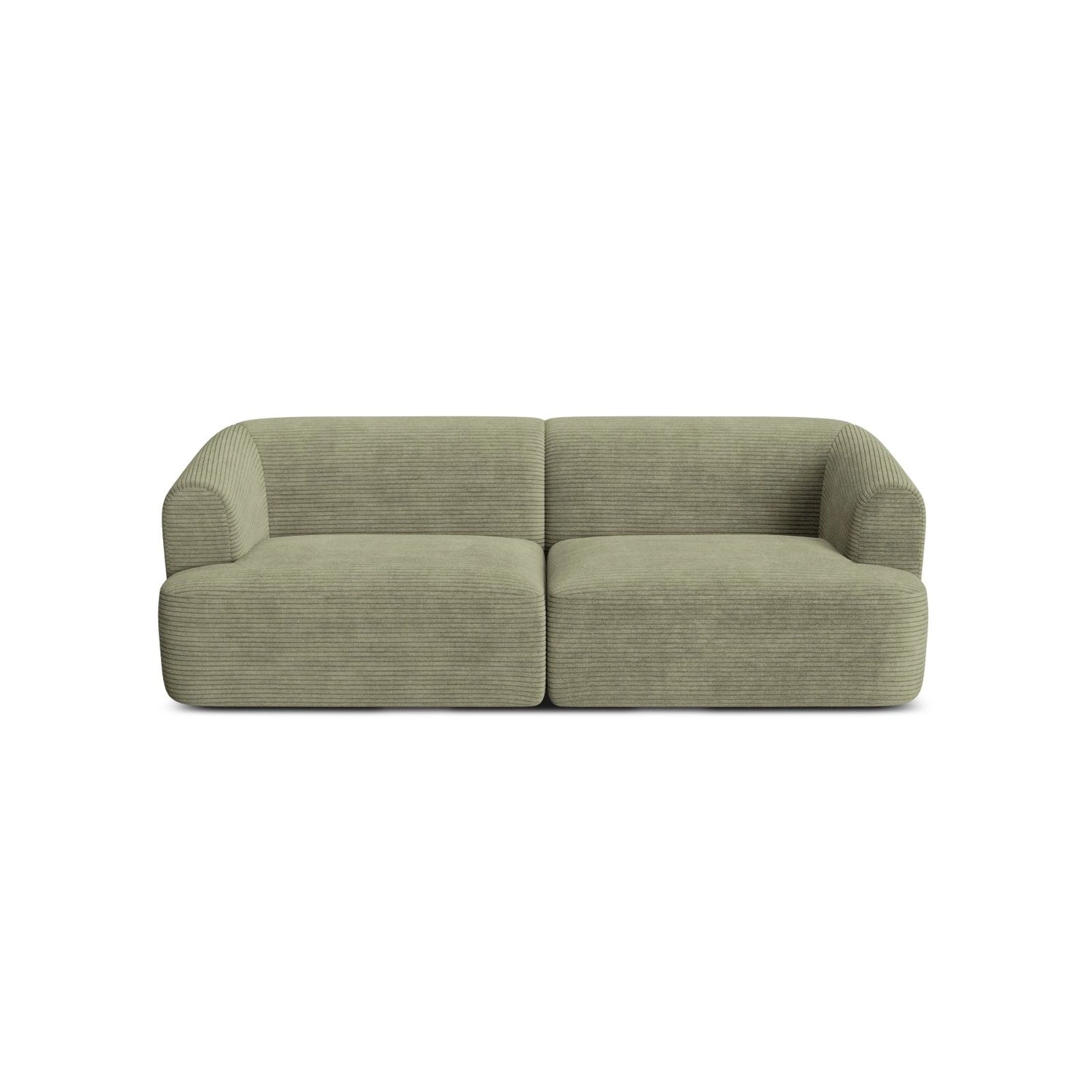 Campi 3-Sitzer Sofa aus Cord in Moosgrün (Lincoln 37D), 220x90x70 cm von Cosmopolitan Design – Bild 4
