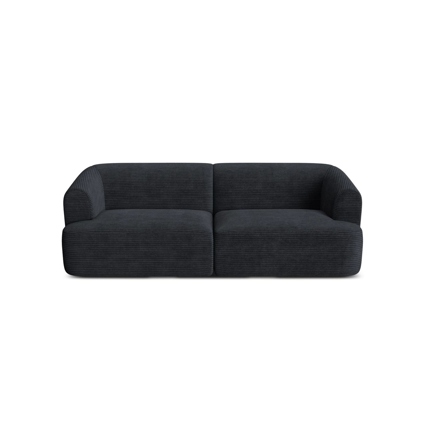 Campi 3-Sitzer Sofa aus Cord in Schwarz (Lincoln 100D), 220x90x70 cm von Cosmopolitan Design – Bild 4