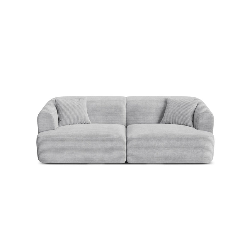 Campi 3-Sitzer Sofa aus Cord in Silber (Lincoln 84D), 220x90x70 cm von Cosmopolitan Design – Bild 1