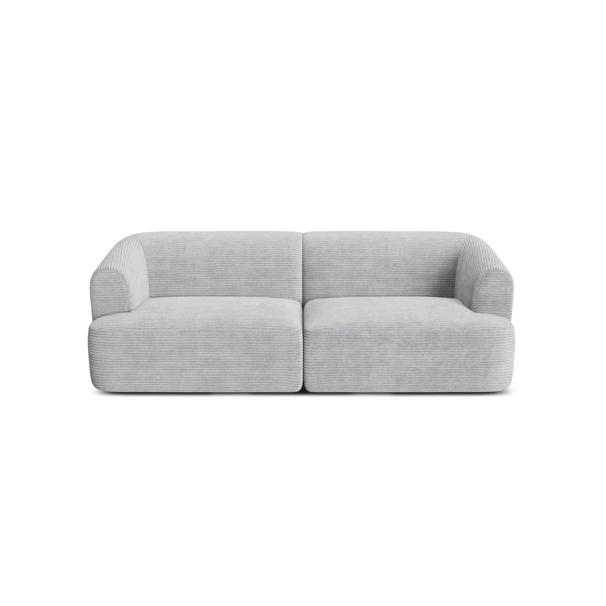 Campi 3-Sitzer Sofa aus Cord in Silber (Lincoln 84D), 220x90x70 cm von Cosmopolitan Design – Bild 4