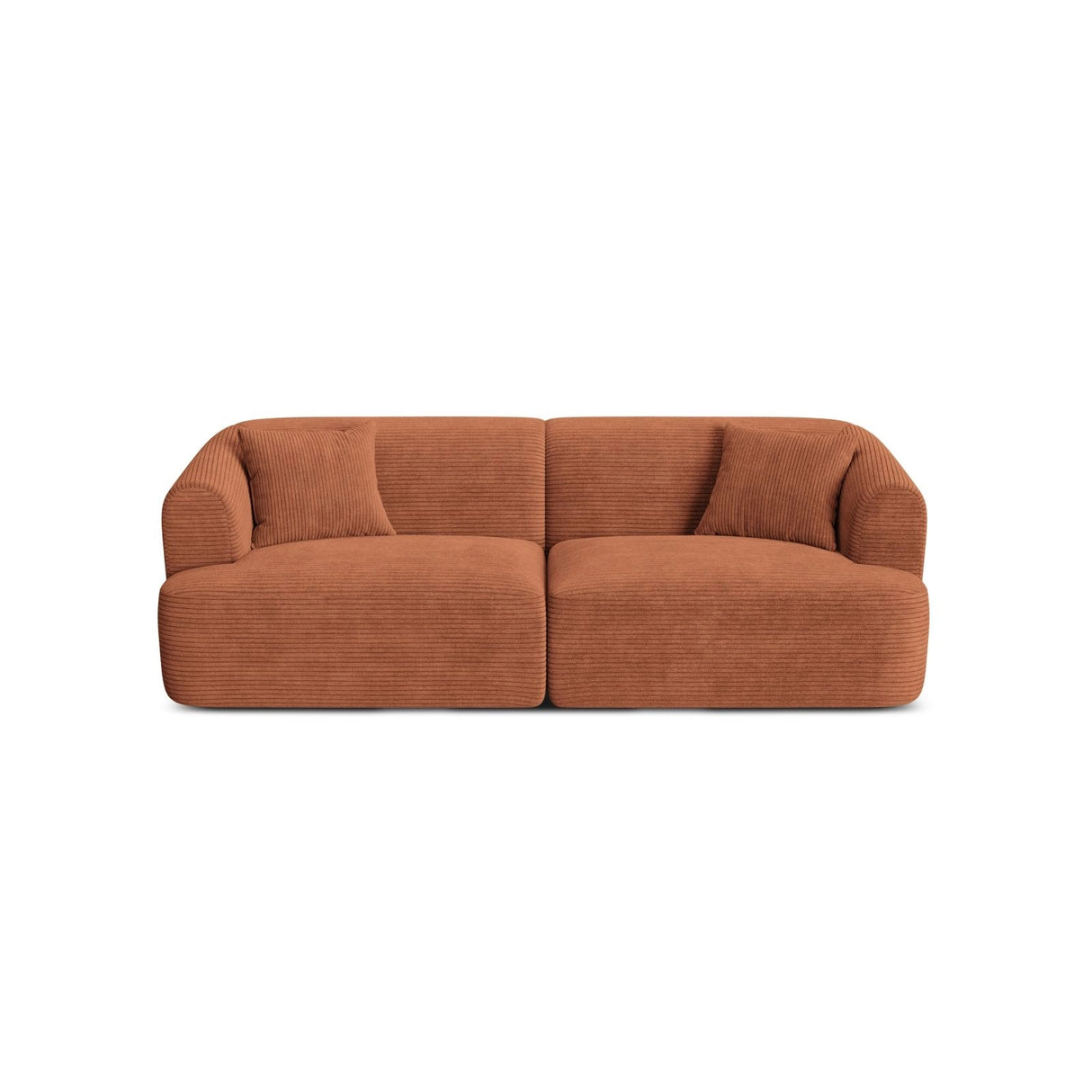 Campi 3-Sitzer Sofa aus Cord in Terrakotta (Lincoln 52D), 220x90x70 cm von Cosmopolitan Design – Bild 1