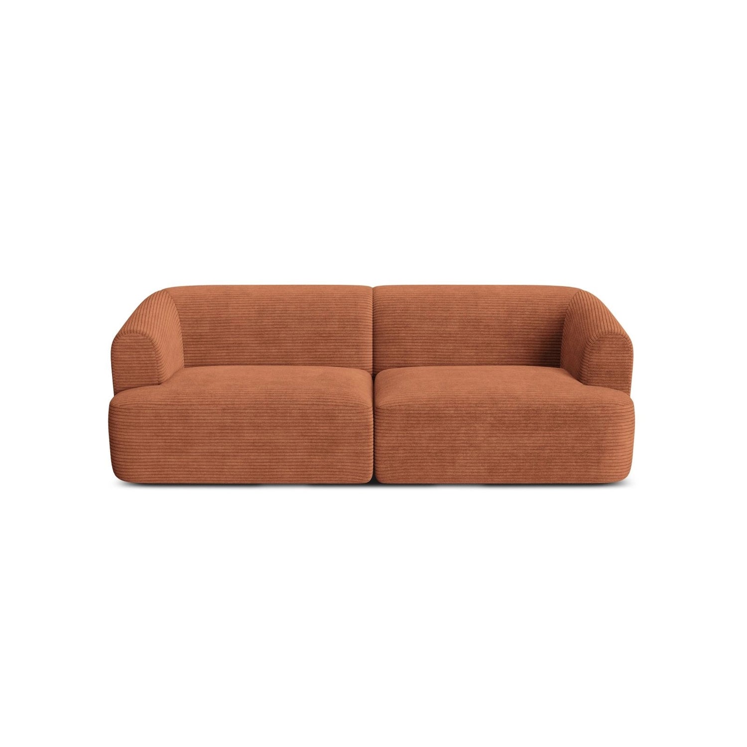 Campi 3-Sitzer Sofa aus Cord in Terrakotta (Lincoln 52D), 220x90x70 cm von Cosmopolitan Design – Bild 4