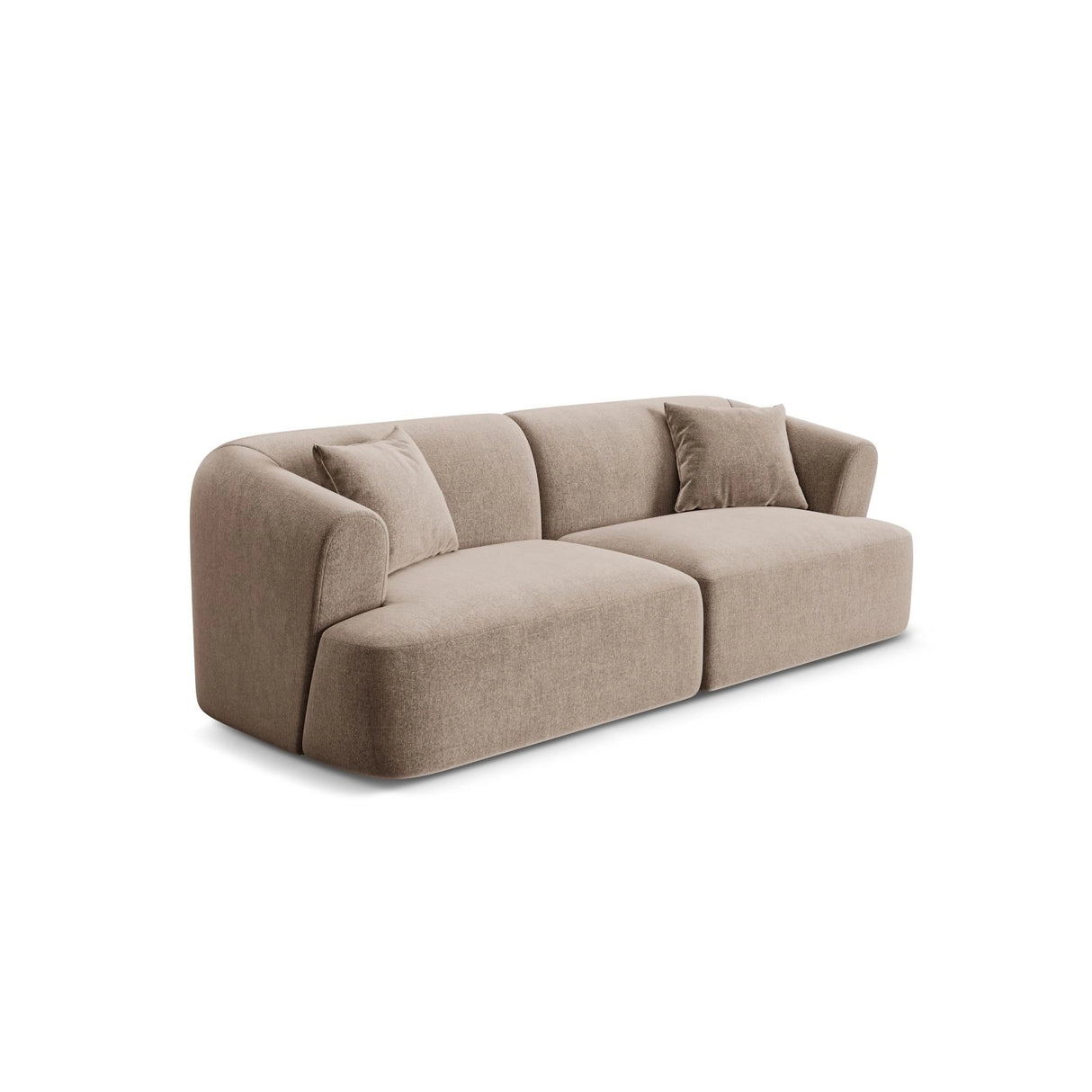 Campi 3-Sitzer Sofa aus Samt in Dunkelbeige (Vogue 3), 220x90x70 cm von Cosmopolitan Design – Bild 3