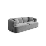 Campi 3-Sitzer Sofa aus Samt in Grau (Vogue 15), 220x90x70 cm von Cosmopolitan Design – Bild 3