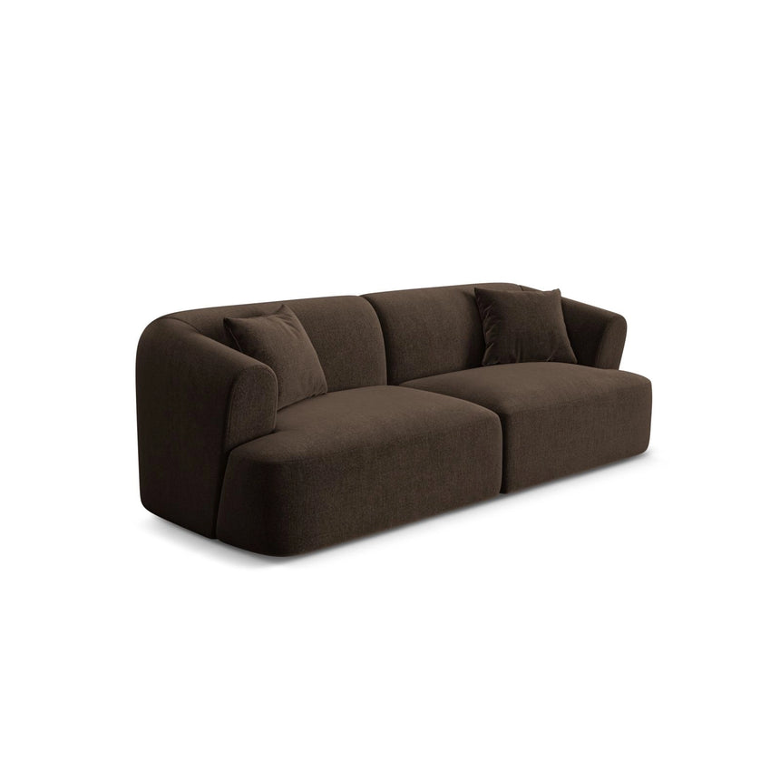 Campi 3-Sitzer Sofa aus Samt in Schokolade (Vogue 6), 220x90x70 cm von Cosmopolitan Design – Bild 3